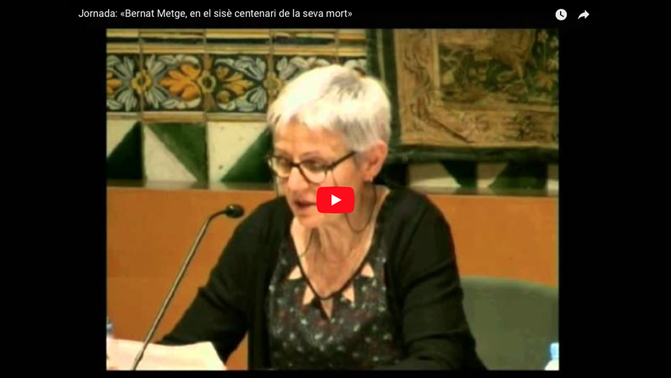 Jornada: «Bernat Metge, en el sisè centenari de la seva mort»