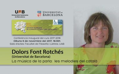 Conferència inaugural del Màster en Estudis Avançats, amb Dolors Font Rotchés