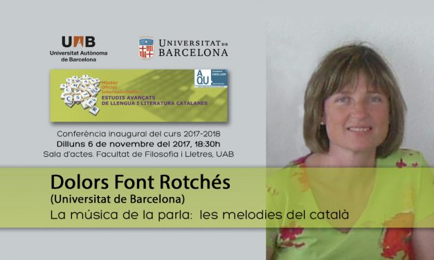 Conferència inaugural del Màster en Estudis Avançats, amb Dolors Font Rotchés