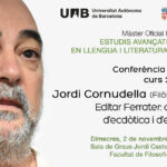 Conferència inaugural del curs 2022-2023, amb Jordi Cornudella