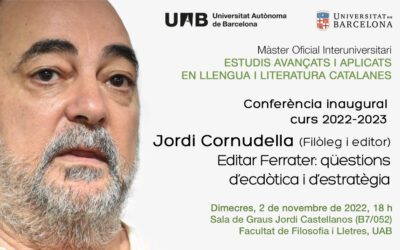 Conferència inaugural del curs 2022-2023, amb Jordi Cornudella