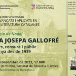 Conferència de Maria Josepa Gallofré: Escriptors, censura i públic a Catalunya des de 1939