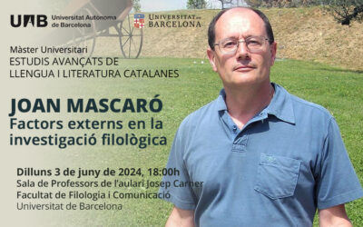 Conferència de clausura del curs 2023-2024, amb Joan Mascaró