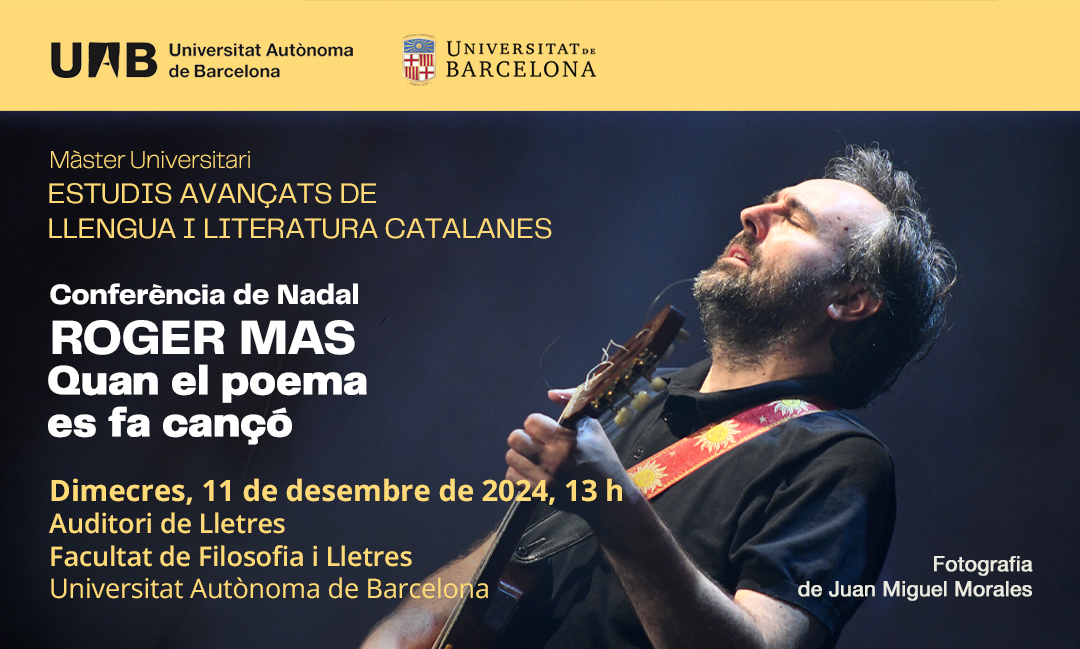 Conferència de Nadal amb Roger Mas: “Quan el poema es fa cançó”