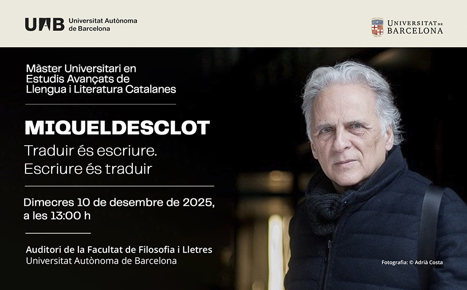 Conferència inaugural del curs 2025-2026, amb Miquel Desclot