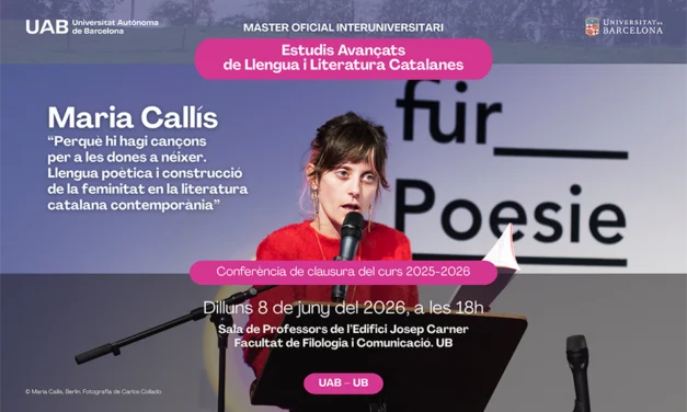 Conferència de clausura del curs 2025-2026, amb Maria Callís