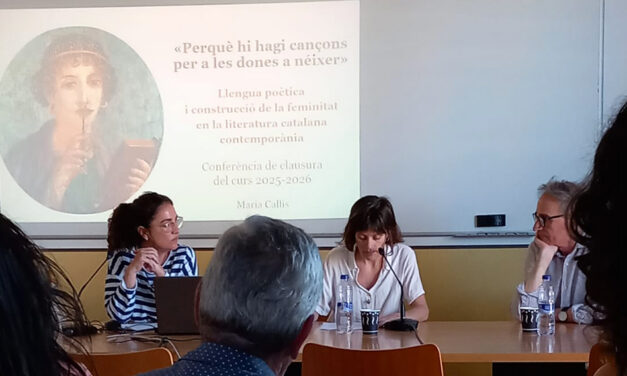 Fotografies de la conferència de cloenda del curs 2025-2026, amb Maria Callís