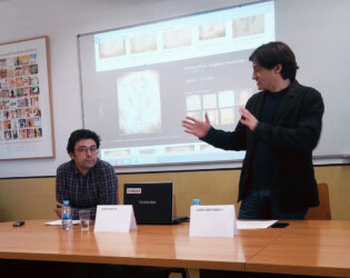 Joan Santanach, coordinador del màster a la UB, presenta Jordi Nopca