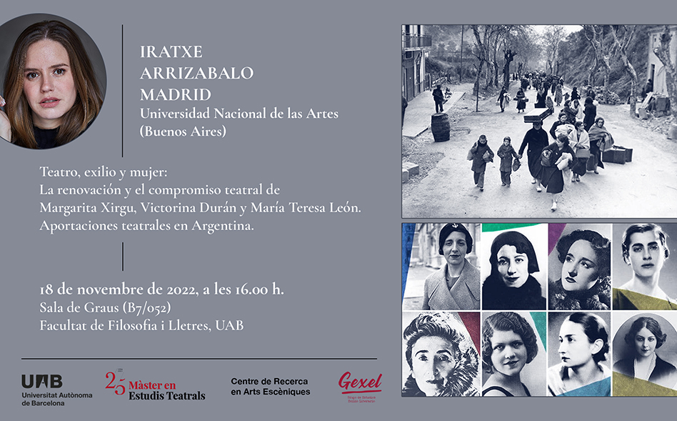 “Teatro, exilio y mujer”, con Iratxe Arrizabalo