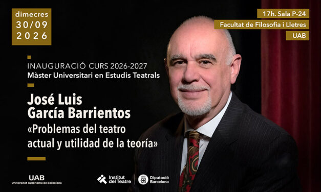 Inauguració del curs 2026-2027: conferència de José Luis García Barrientos